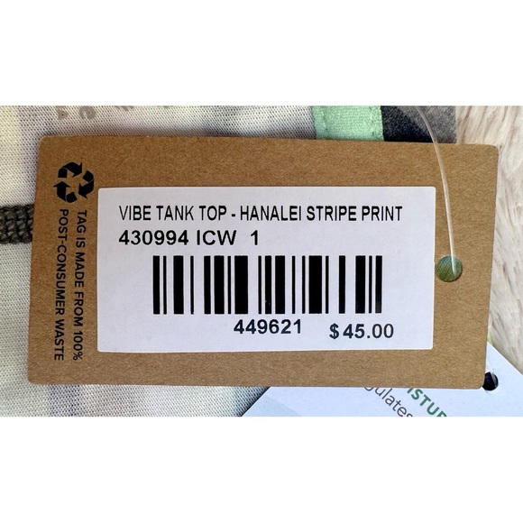 NEW Title Nine Vibe Tank Top in Hanalei Stripe Print - Picture 11 of 17